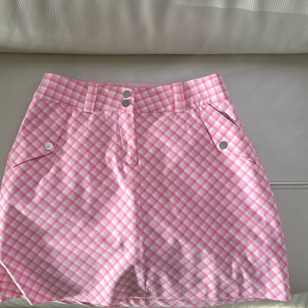 Nike Golf DriFit white & pink Skort Skirt 6